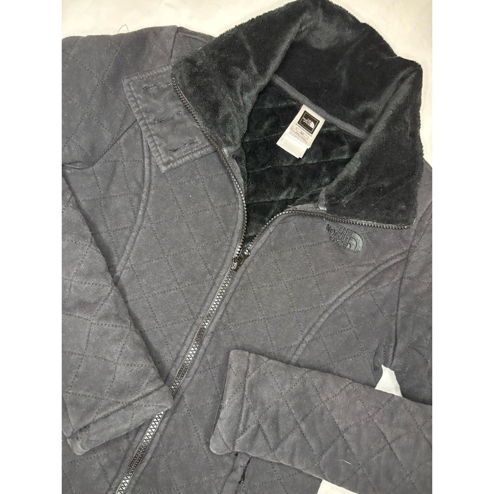 The North Face Women's Black Quilted Full Zip Sherpa Lined Jacket Size Small